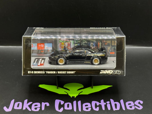 INNO64 Nissan Skyline GT-R (BCNR33) Pandem Rocket Bunny Black
