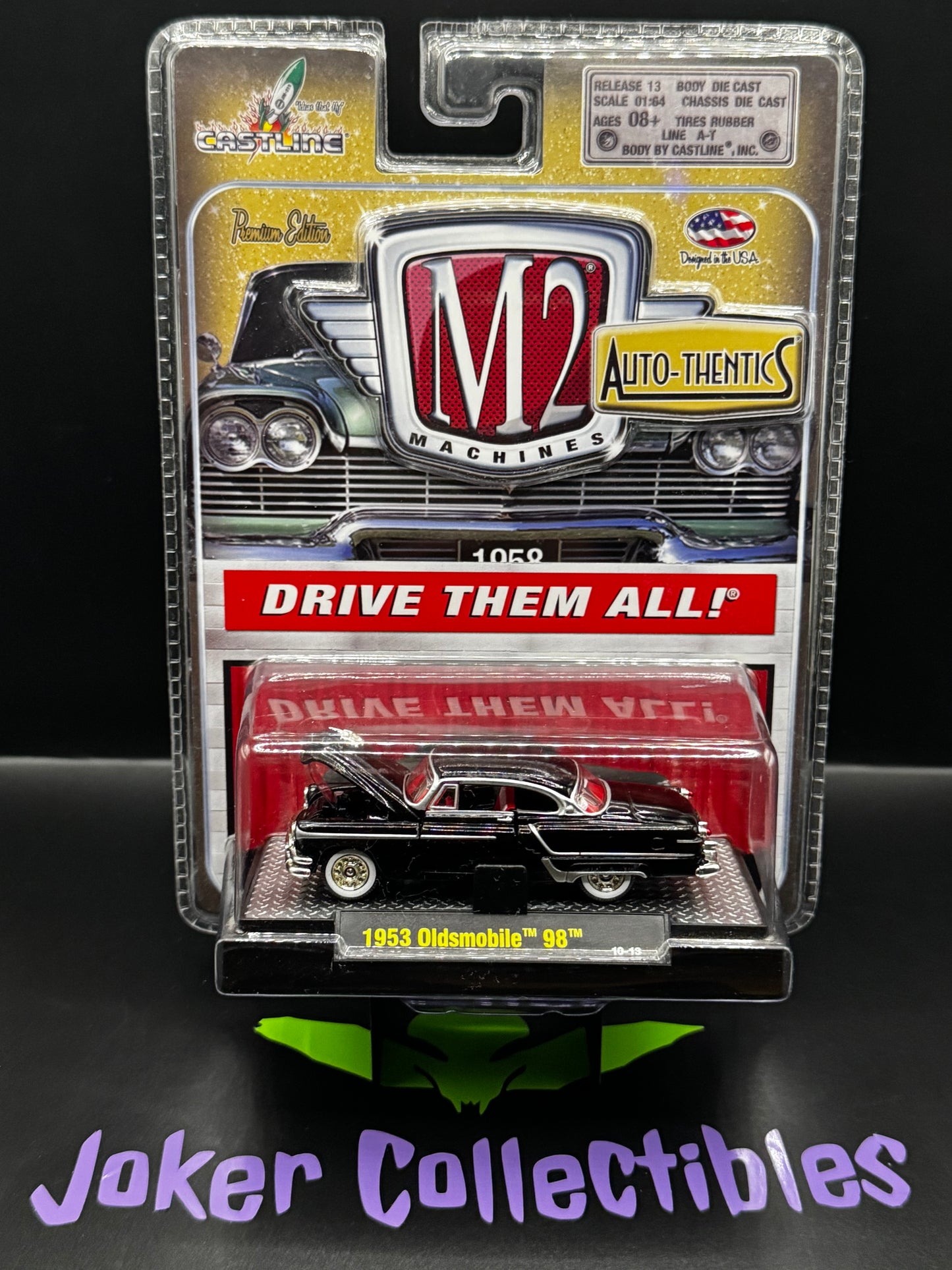 M2 Machines Auto-Thentics Black 1953 Oldsmobile 98 Release 13 10-13