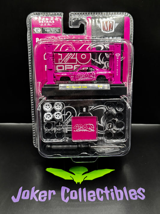 M2 Machines Model-Kit Auto Lift 426 Crate Mopar Pink 1971 Plymouth Cuda R31 20-08