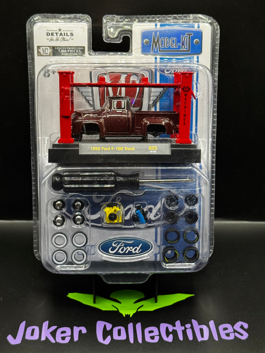 M2 Machines Model-Kit Auto Lift Dark Red 1956 Ford F-100 Truck R25 19-05