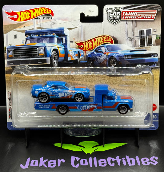 Hot Wheels Team Transport '18 Dodge Challenger SRT Demon & Retro Rig # 30