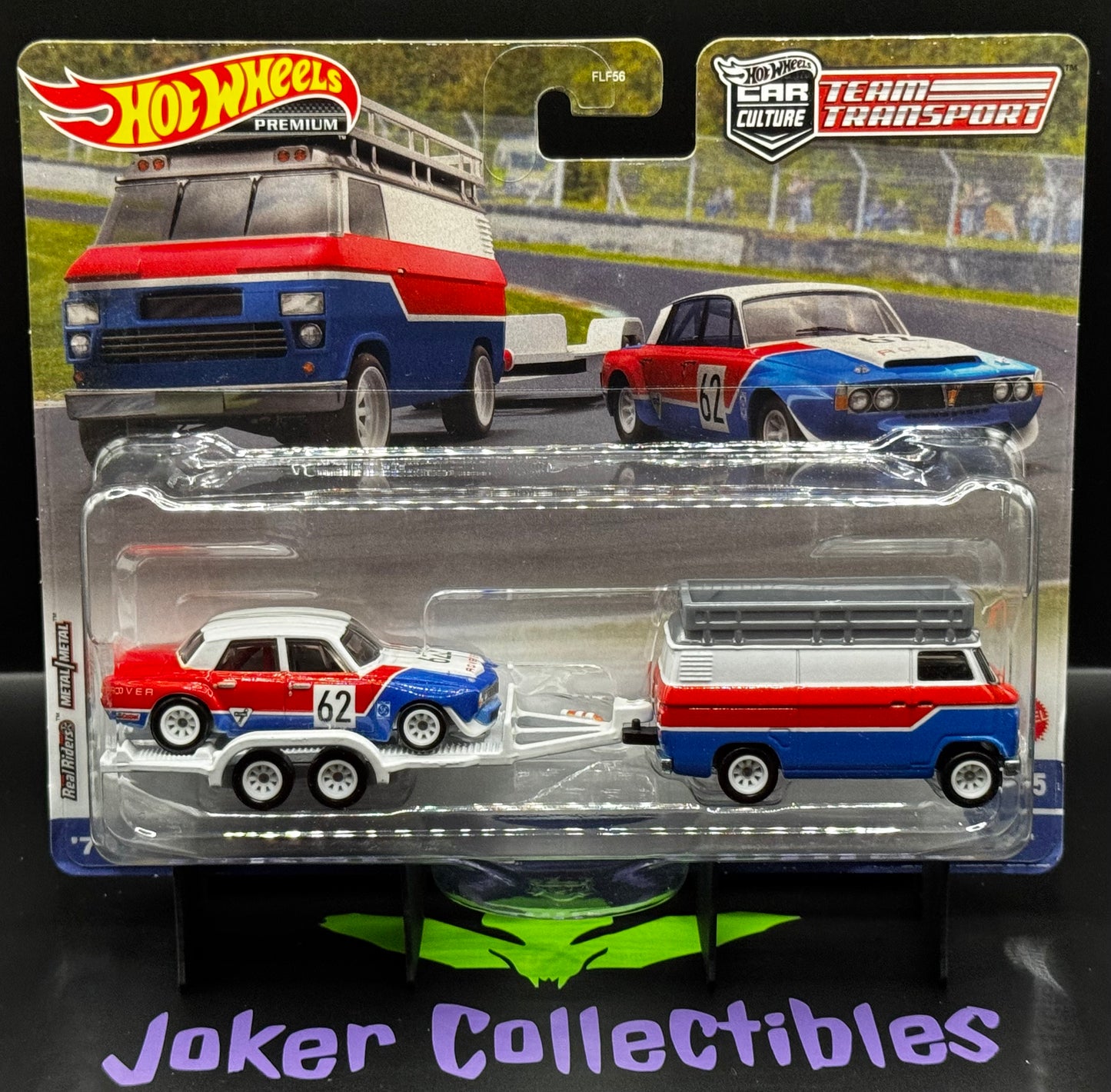 Hot Wheels Premium Car Culture Team Transport '70 Rover P6 Group 2 & HW Rally Hauler #55