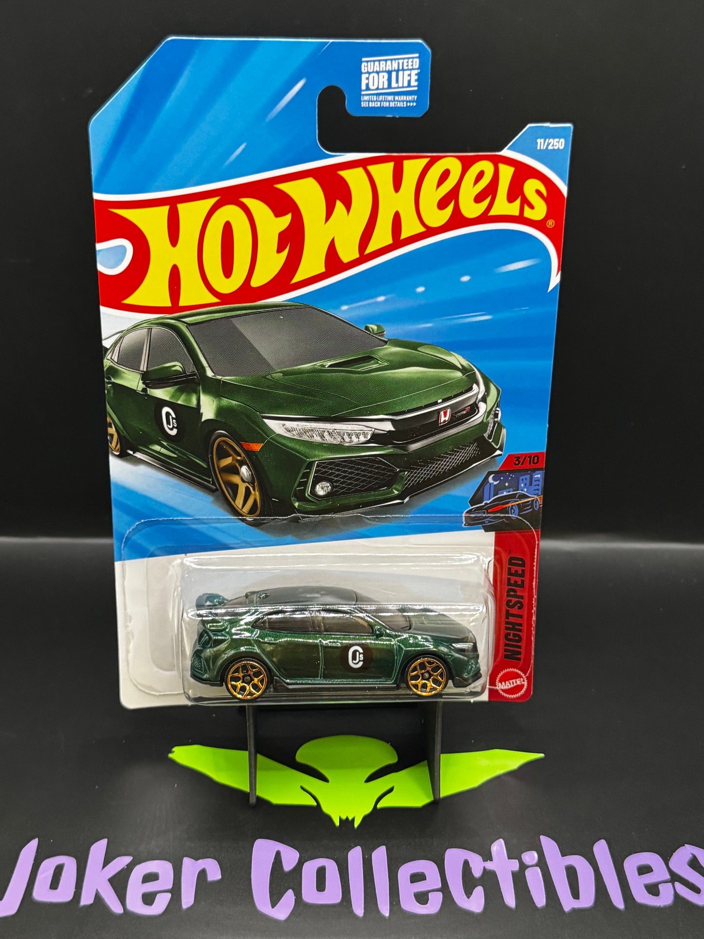 Hot Wheels 2026 Green 2018 Honda Civic Type R 11/250 Nightspeed 3/10 G Case