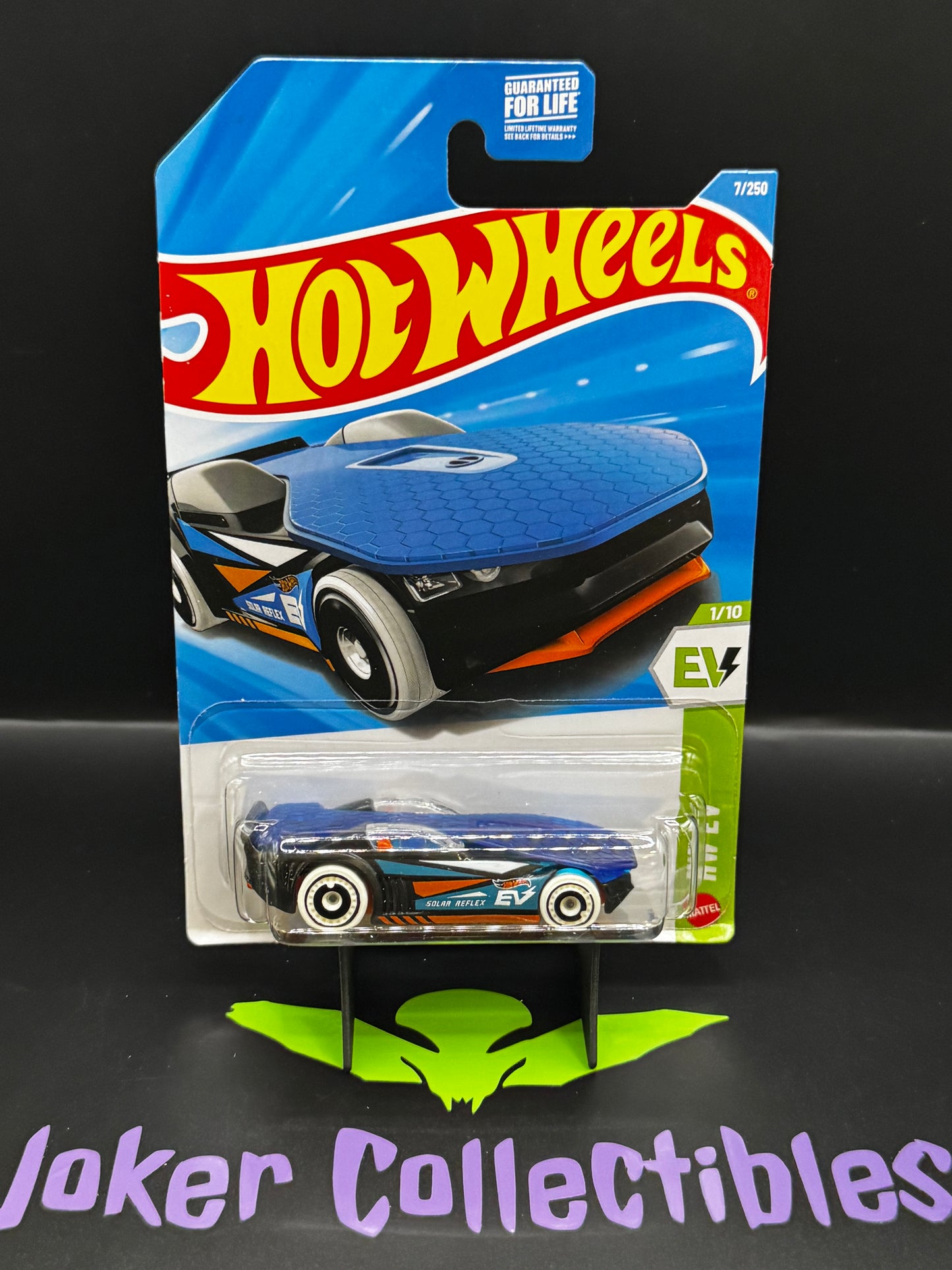 Hot Wheels 2026 Blue Orange Black Solar Reflex 7/250 HW EV 1/10 F Case