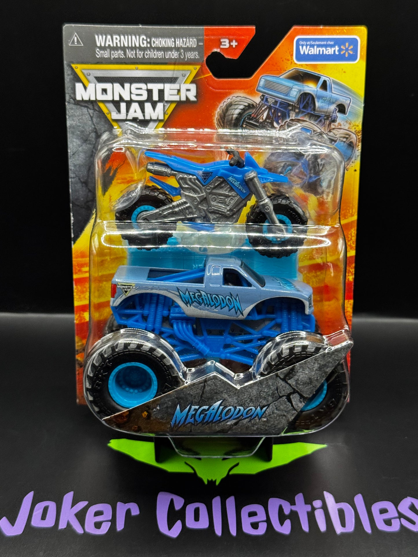 Spin Master Monster Jam 2 Pack Megalodon with Motorcycle Walmart Exclusive