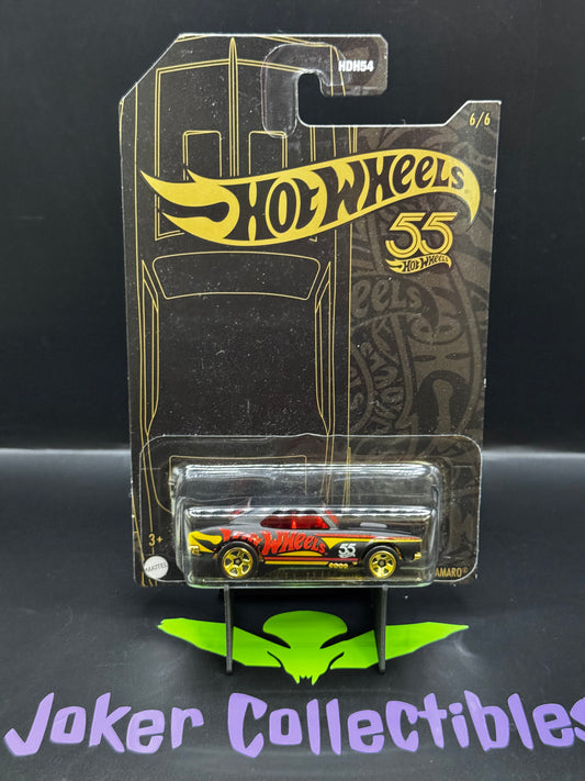 Hot Wheels Black & Yellow 2023 55th Anniversary '67 Camaro # 6/6
