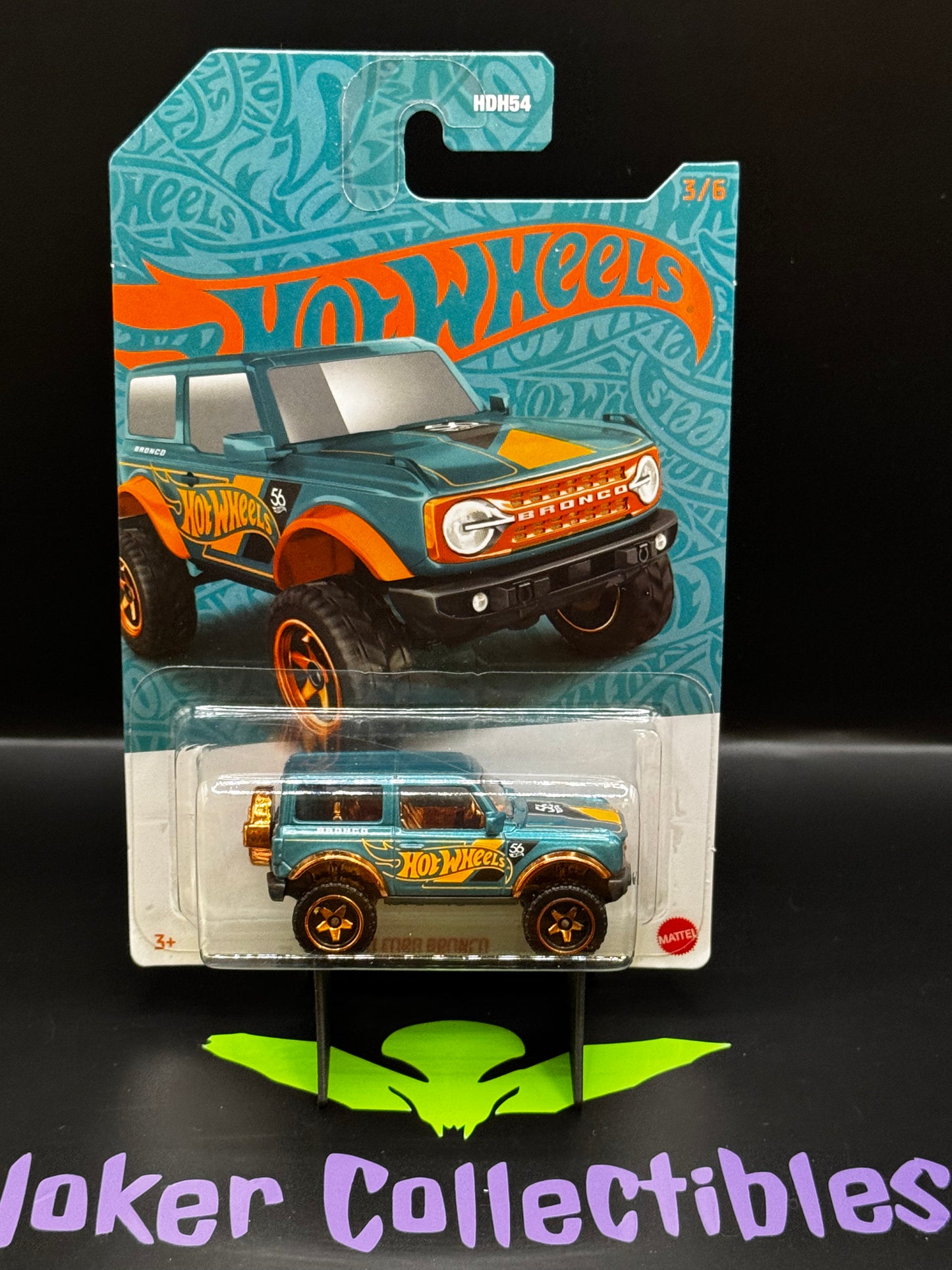 Hot Wheels Green & Gold 2024 56th Anniversary '21 Ford Bronco # 3/6