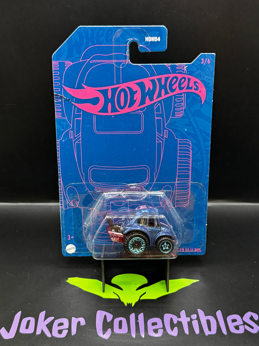 Hot Wheels Blue & Pink 2022 54th Anniversary '70 Volkswagen Baja Bug # 3/6