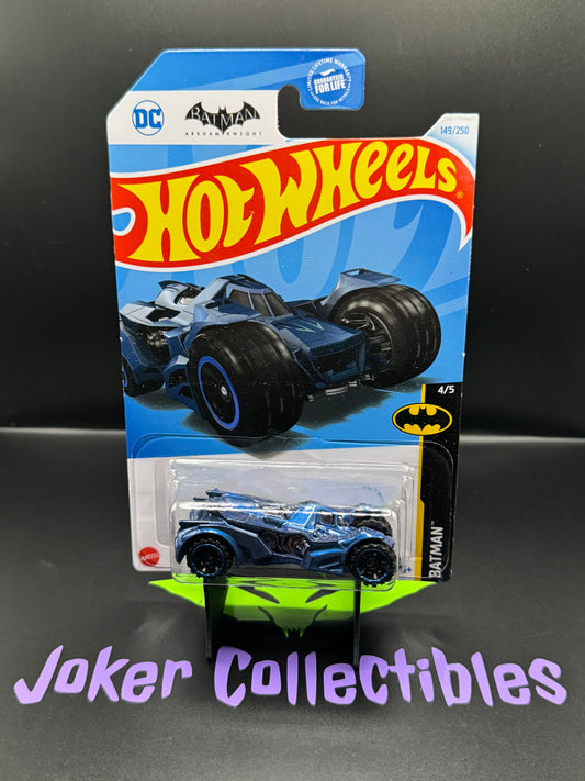 Hot Wheels 2024 Blue Batman: Arkham Knight Batmobile # 149/250 Batman # 4/5