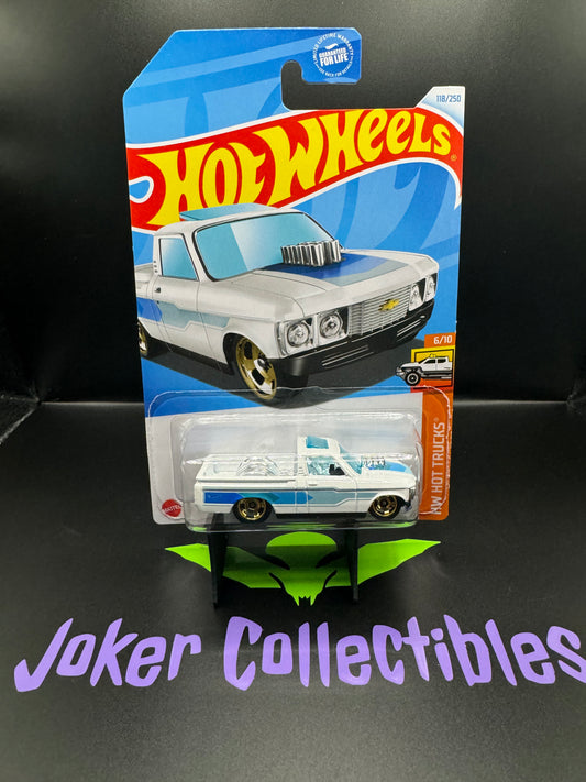 Hot Wheels 2024 White Custom '72 Chevy Luv # 118/250 HW Hot Trucks # 6/10