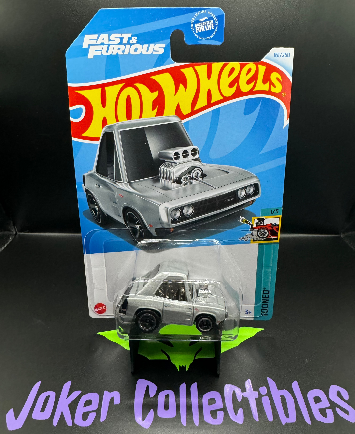 Hot Wheels 2024 Fast & Furious Silver '70 Dodge Charger # 161/250 Tooned # 1/5