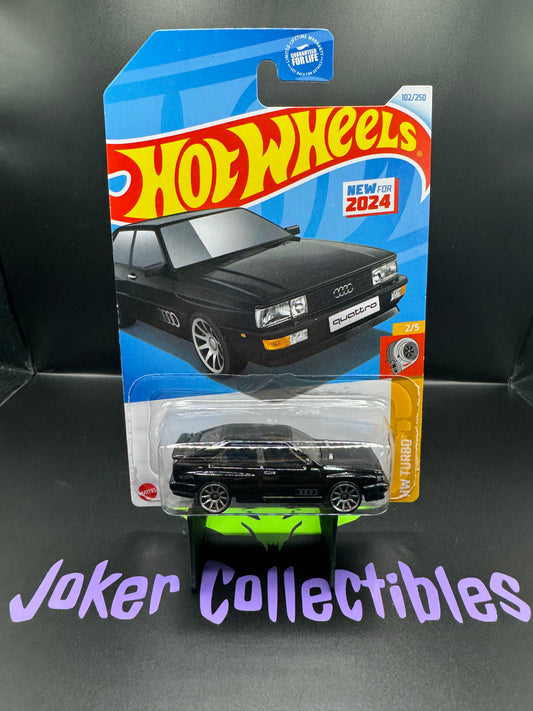 Hot Wheels 2024 Black '87 Audi Quattro # 102/250 HW Turbo # 2/5