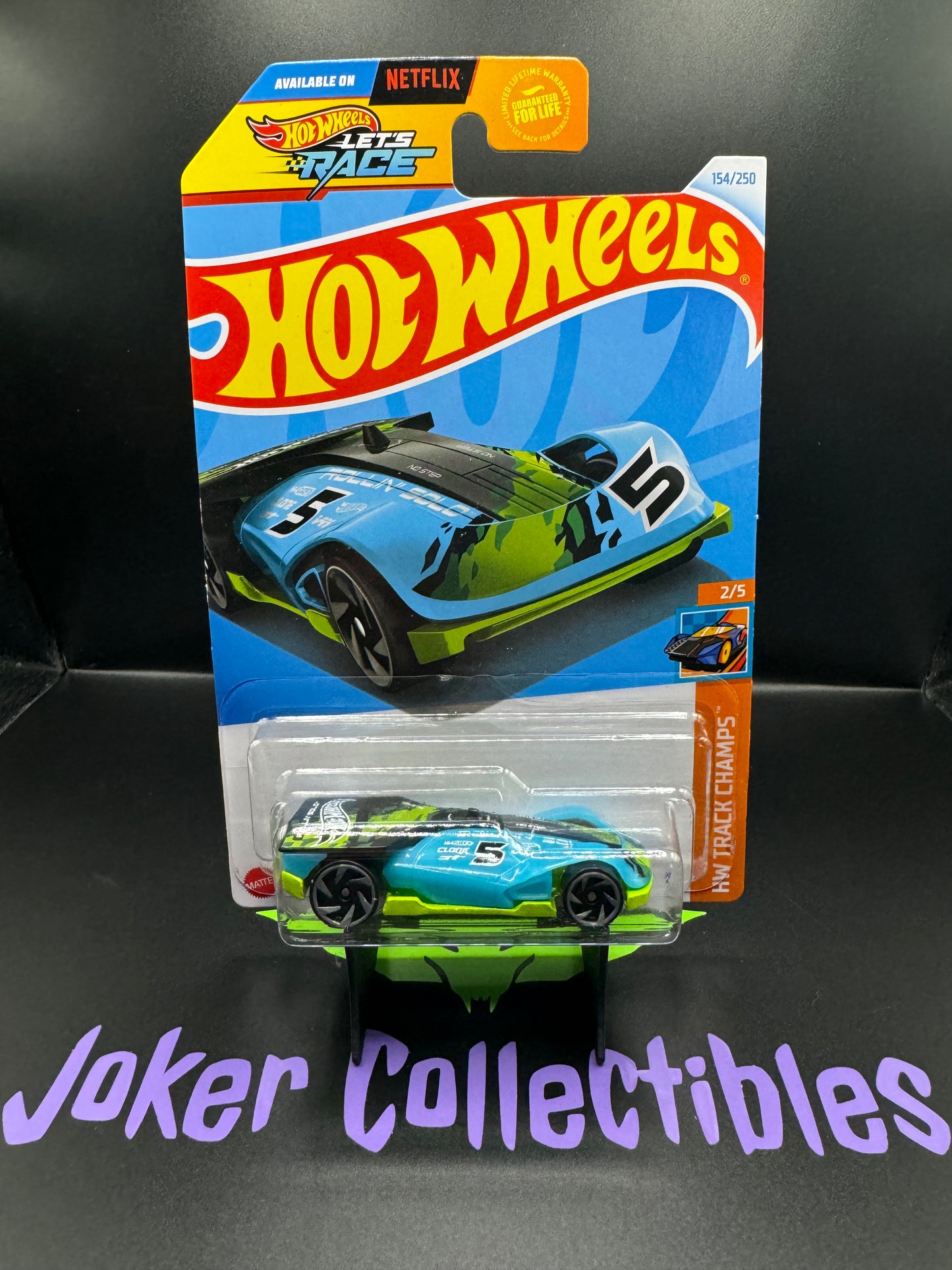 Hot Wheels 2024 Let's Race Blue Rollin' Solo # 154/250 HW Track Champs # 2/5