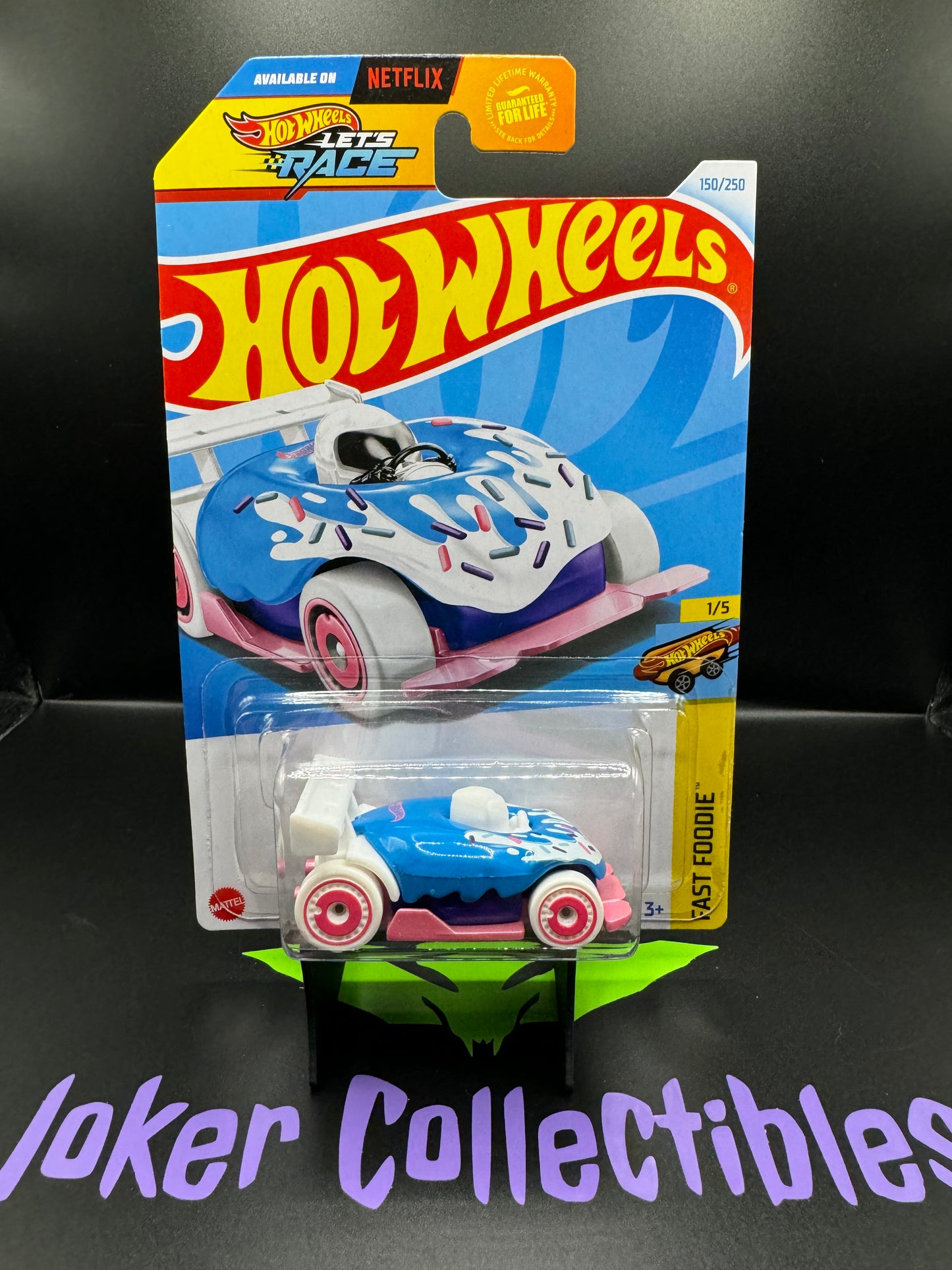 Hot Wheels 2024 Let's Race Pink Blue Donut Drifter # 150/250 Fast Foodie # 1/5