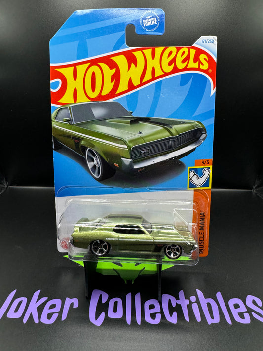 Hot Wheels 2024 Green '69 Mercury Cougar Eliminator # 171/250 Muscle Mania # 3/5