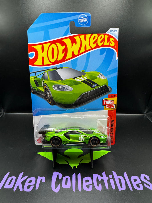 Hot Wheels 2024 Green 2016 Ford GT Race # 229/250 Then and Now # 7/10