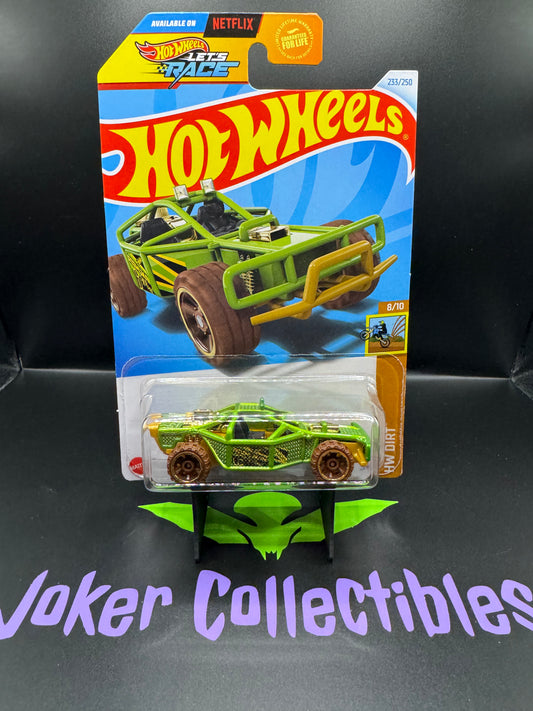 Hot Wheels 2024 Let's Race Green HW Roll Cage # 233/250 HW Dirt # 8/10