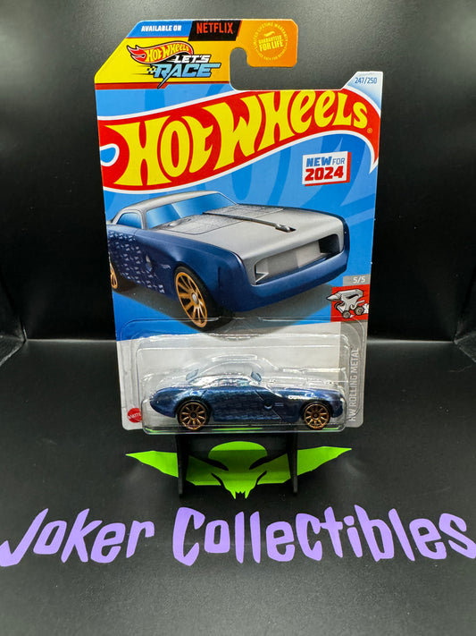 Hot Wheels 2024 Let's Race Blue Hi-Roller II # 247/250 HW Rolling Metal # 5/5