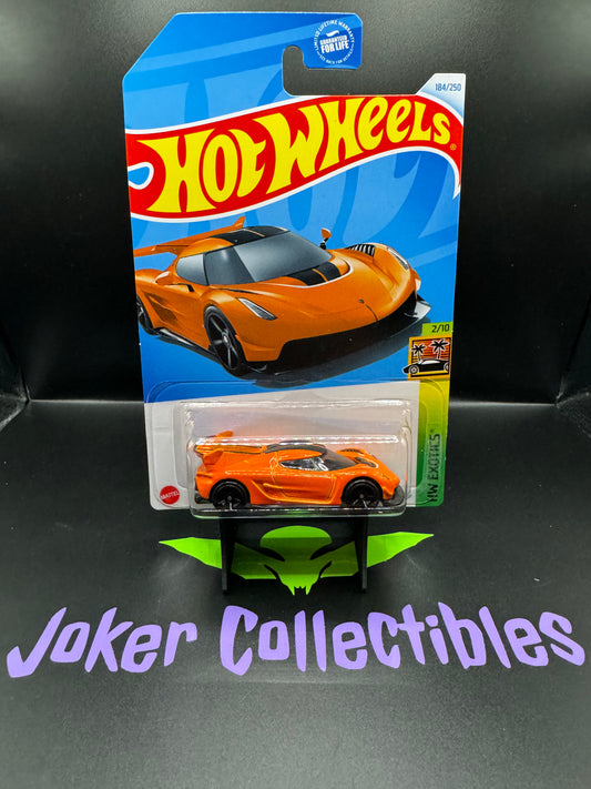 Hot Wheels 2024 Orange 2020 Koenigsegg Jesko # 184/250 HW Exotics # 2/10