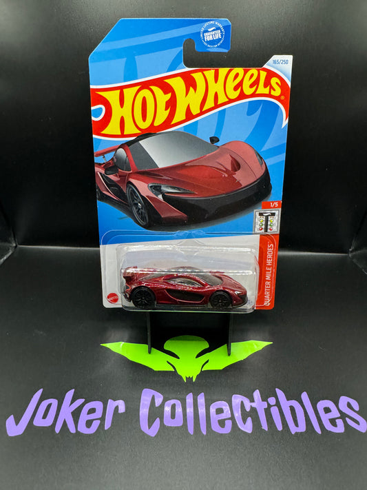 Hot Wheels 2024 Red McLaren P1 # 165/250 Quarter Mile Heroes # 1/5