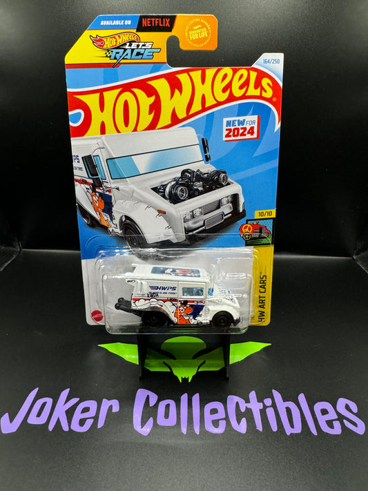 Hot Wheels 2024 Let's Race White Mailed It! # 164/250 HW Art Cars # 10/10