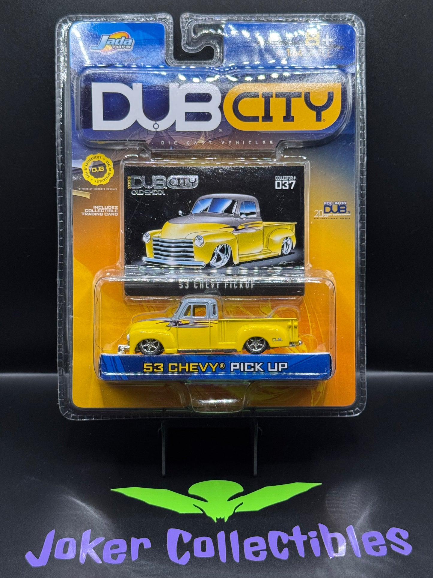 Jada Dub City Old Skool 2003 Yellow 53 Chevy Pick Up Collector # 037