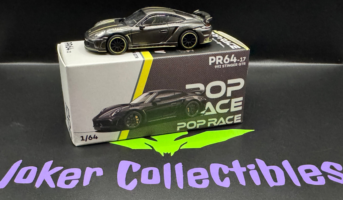 Pop Race Porsche 992 Stinger GTR Carbon Edition Black PR64-17 *New Open Box