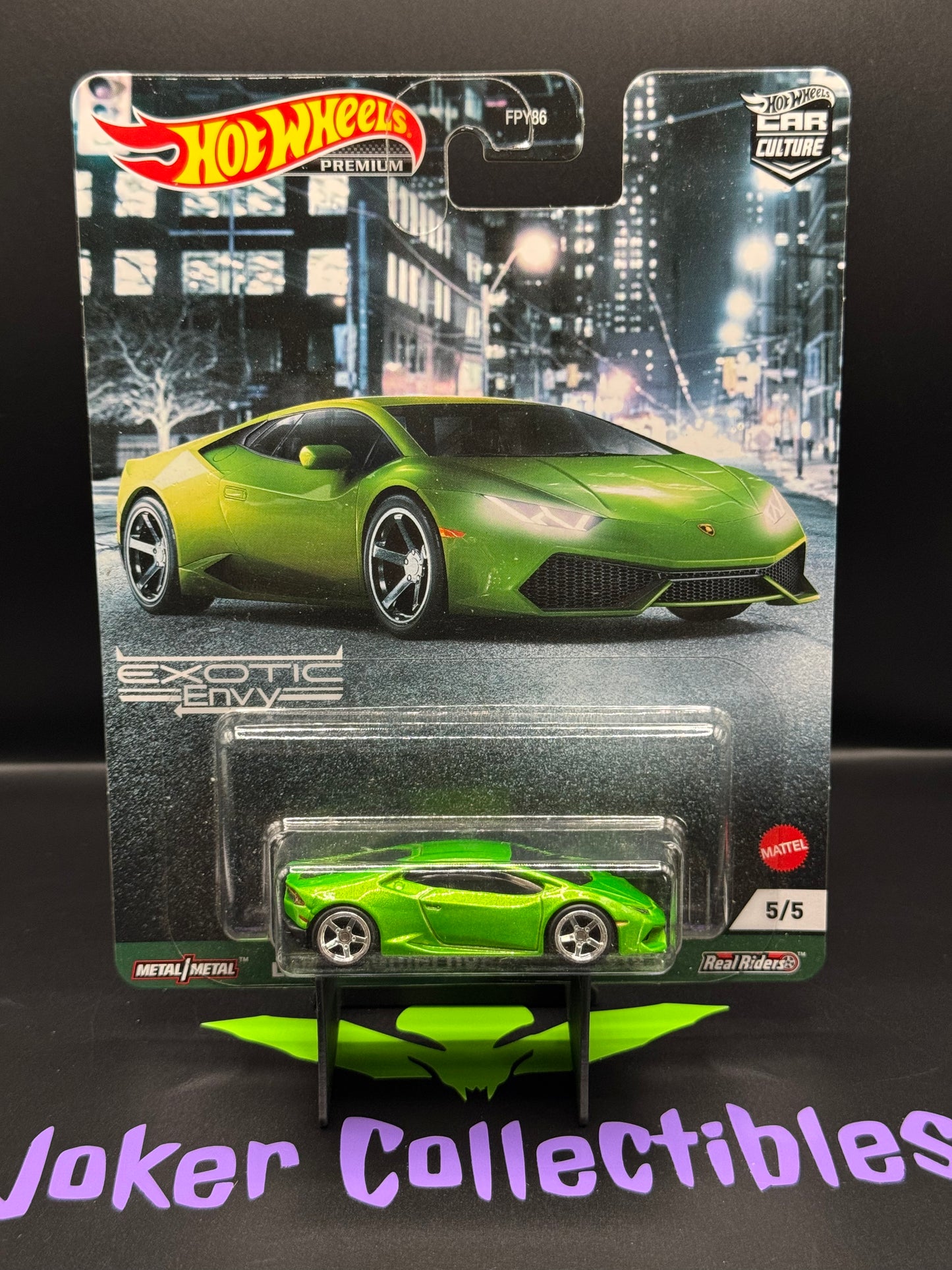 Hot Wheels Car Culture Exotic Envy Lamborghini Huracan LP 610-4 # 5/5 w/ Protector