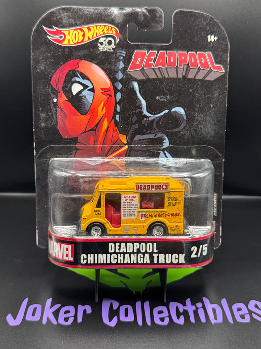 Hot Wheels 2018 Retro Entertainment Deadpool Chimichanga Truck # 2/5 w/ Protector