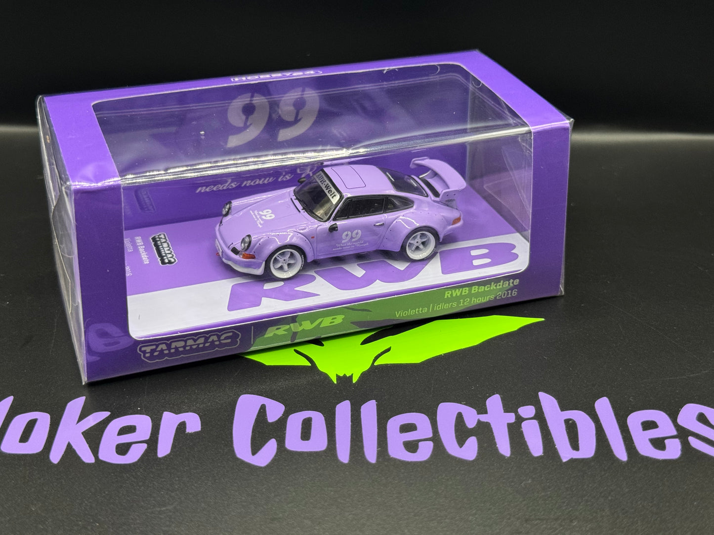 Tarmac Works Hobby64 Porsche RWB Backdate Violetta Idlers 12 hours 2016 Purple