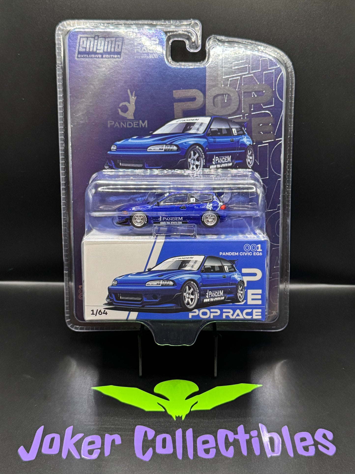 Pop Race Pandem Civic EG6 Metallic Blue Enigma Exclusive PR64-PRE001