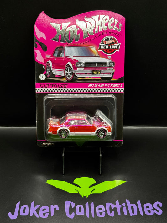 Hot Wheels 2026 RLC Exclusive Red Line Club 1972 Skyline H/T 2000 GT-R Pink