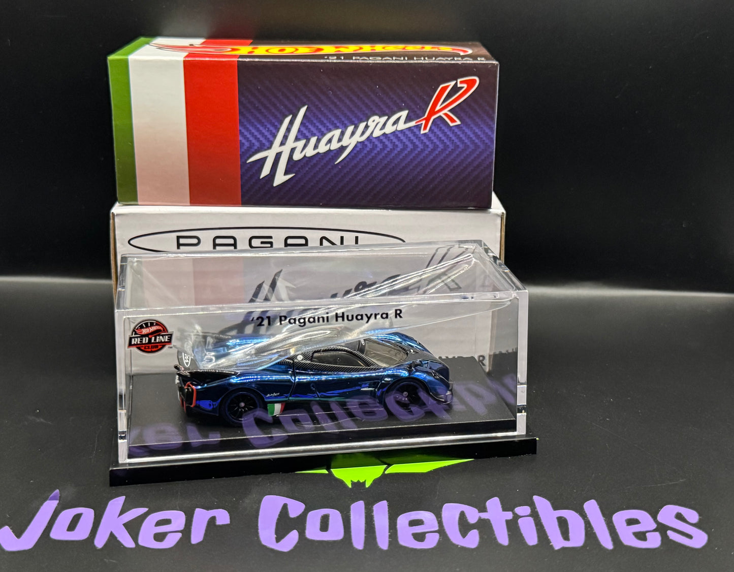 Hot Wheels 2024 RLC Exclusive Spectraflame Indigo 2021 Pagani Huayra R