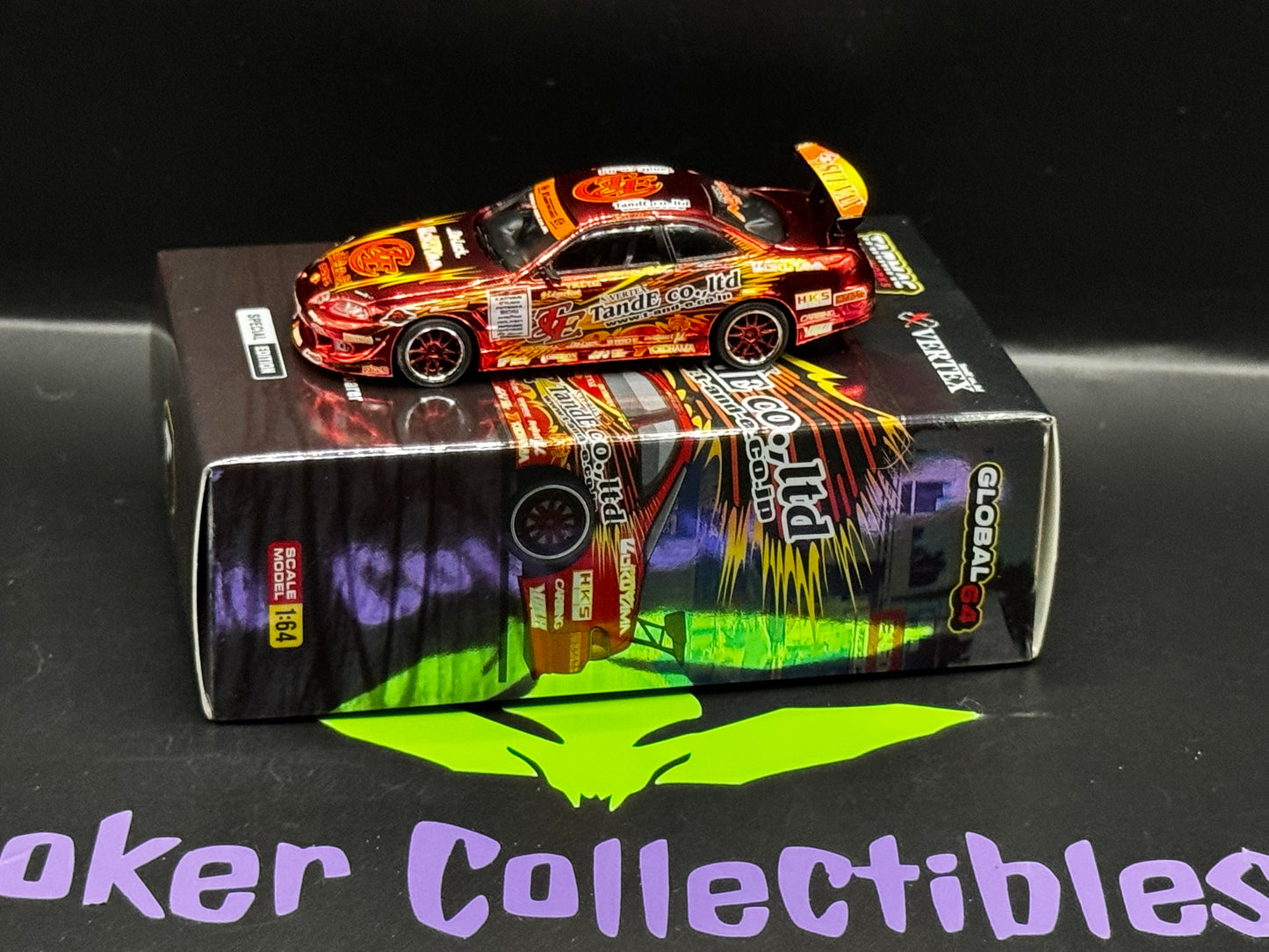 Tarmac Works Global64 Vertex Ridge TE3006 Toyota Soarer Chrome Red Special Edition
