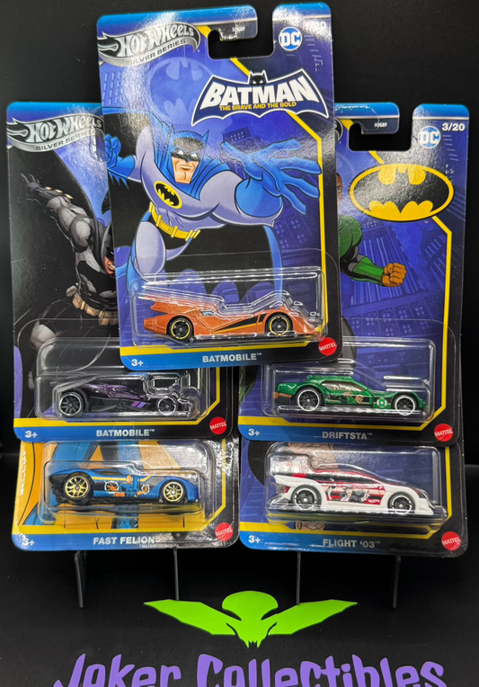 Hot Wheels 2025 Silver Series Batman Mix 1 Full Set of 5 Cars # 1-5 of 20