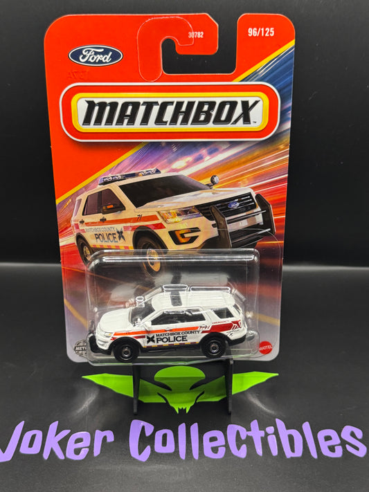 Matchbox 2025 2016 Ford Interceptor Police # 96/125 - B Case