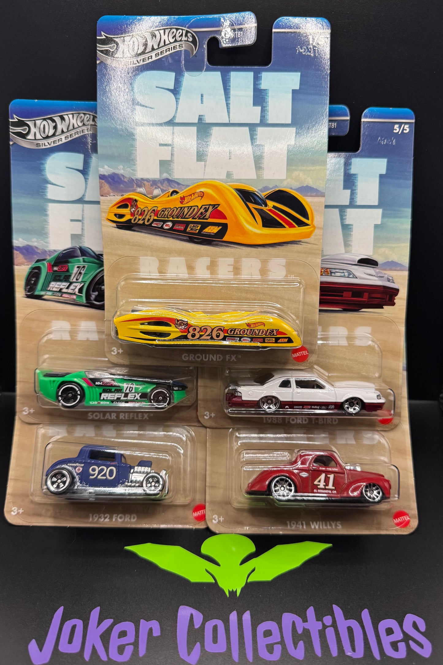 Hot Wheels 2025 Silver Series Vintage Racing Salt Flat Racers Mix 1 Set of 5 Cars