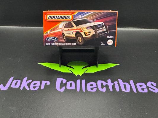 Matchbox 2025 Power Grabs 2016 Ford Interceptor Utility Police # 96/125