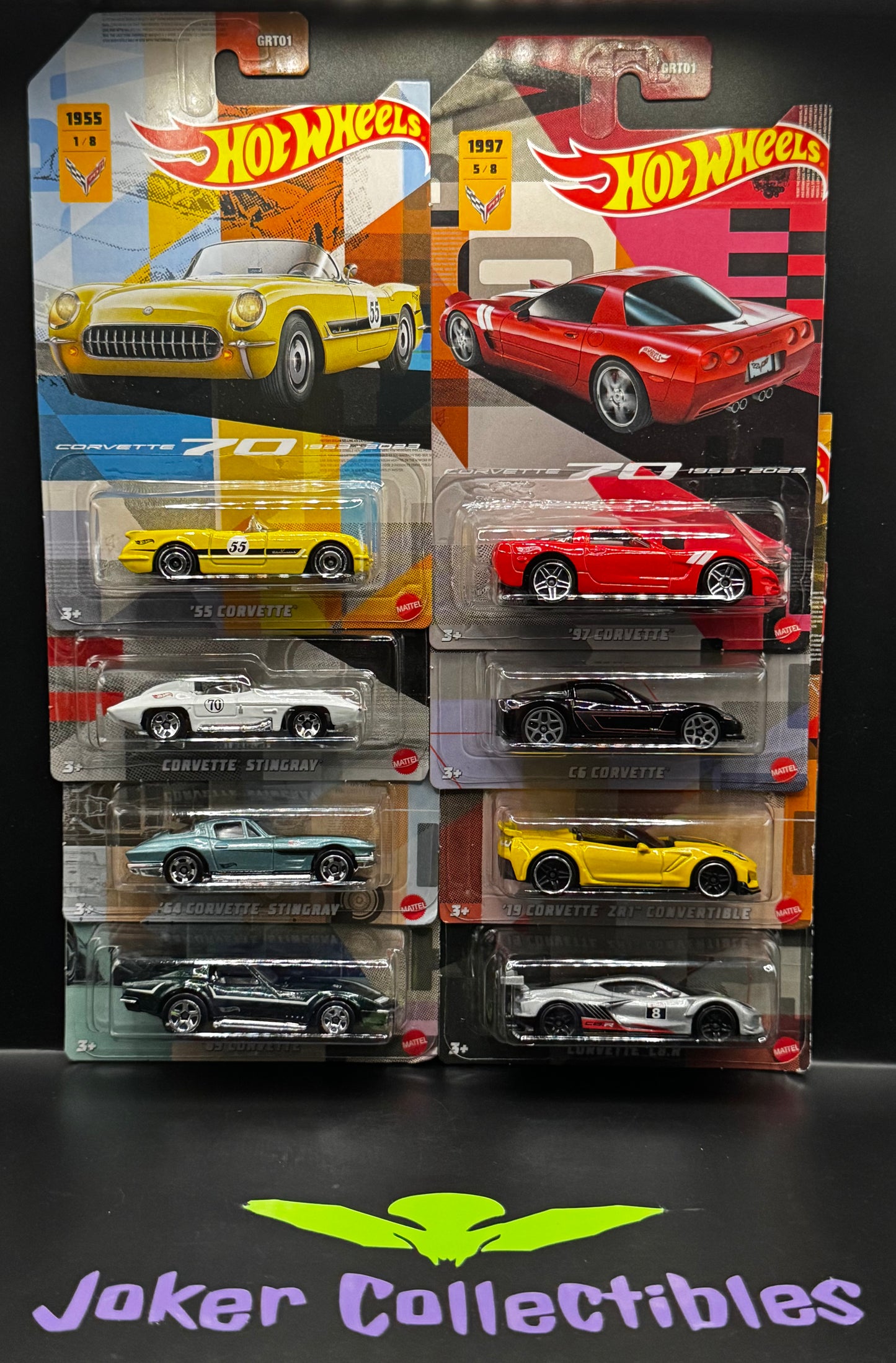 Hot Wheels 2023 Corvette 70 Series Set of 8 GRT01