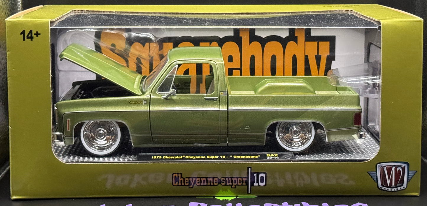 M2 Machines 1:24 Scale 1973 Chevrolet Cheyenne Super 10 Greenbeans S42 25-14