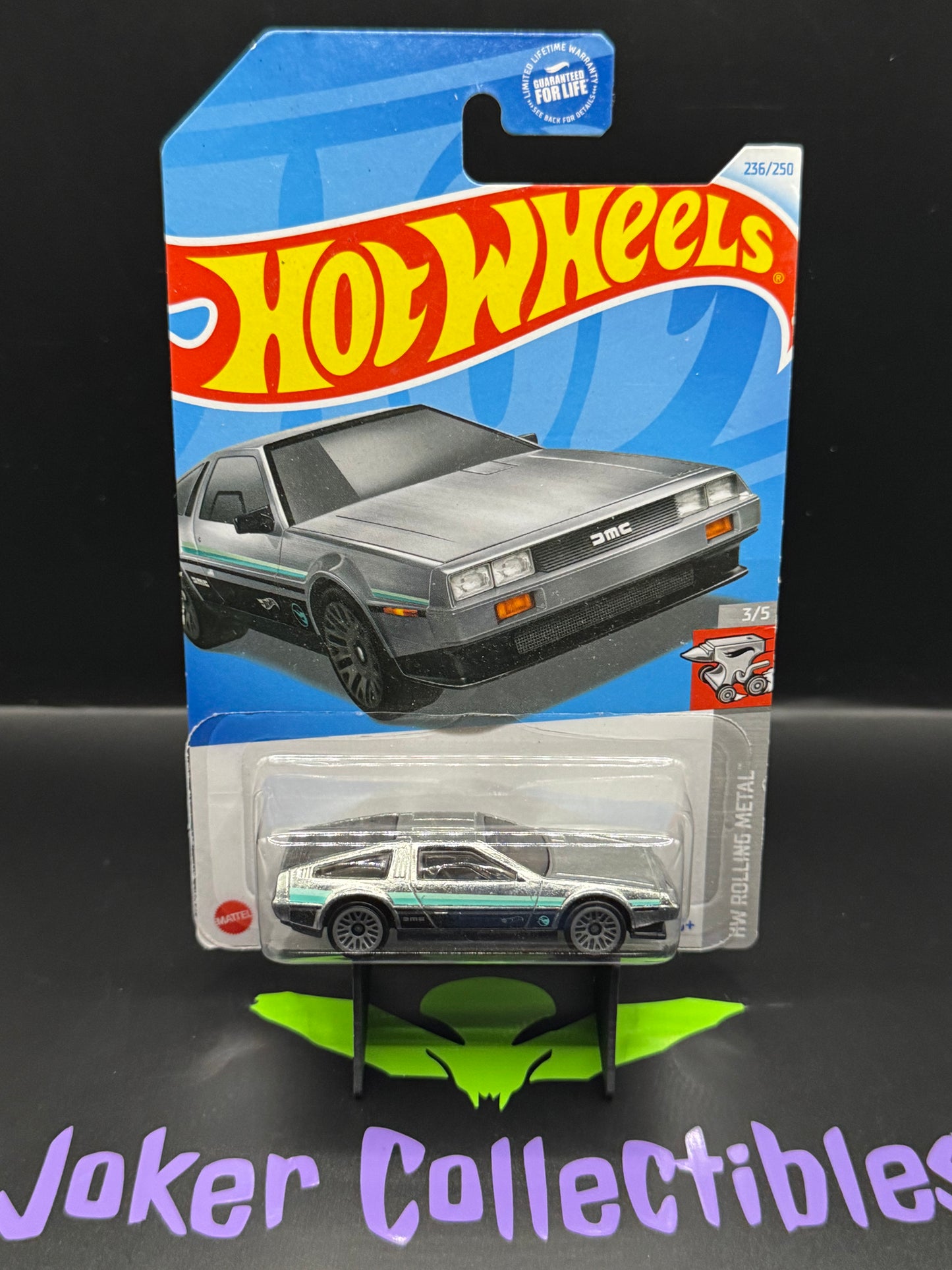 Hot Wheels 2024 Treasure Hunt DMC Delorean 236/250 HW Rolling Metal 3/5