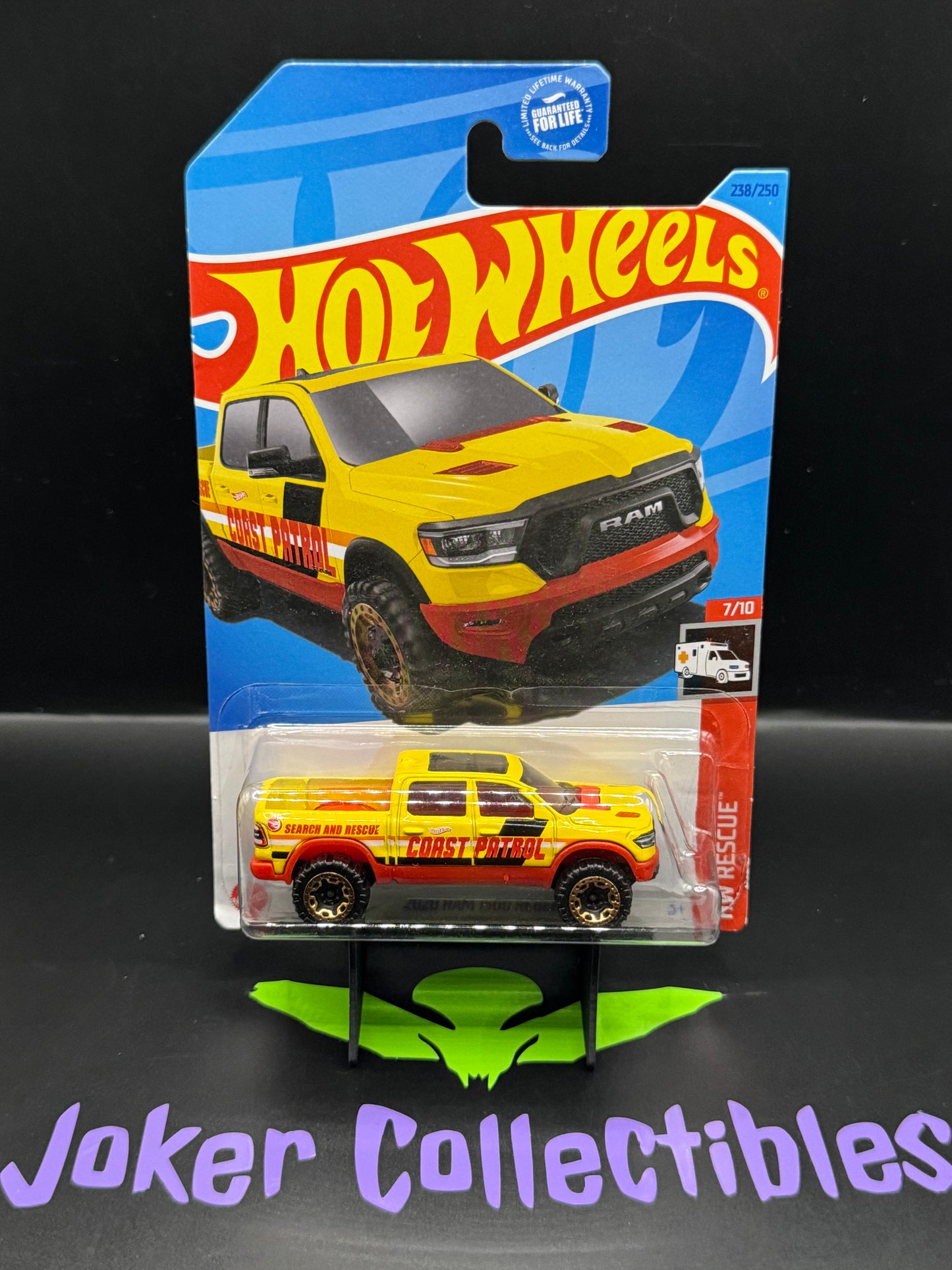 Hot Wheels 2023 Treasure Hunt 2020 Ram 1500 Rebel 238/250 HW Rescue 7/10