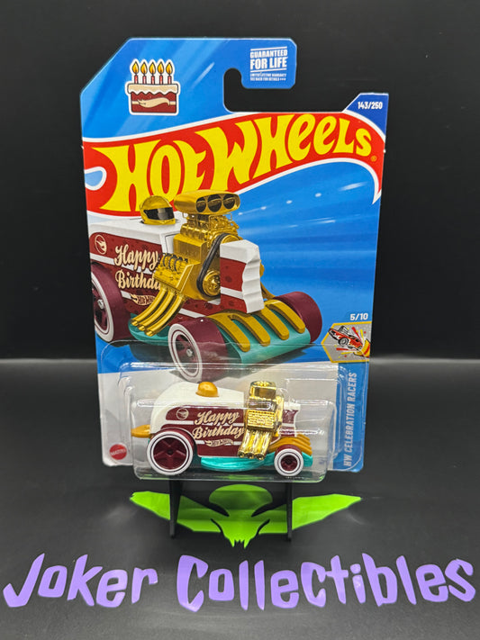 Hot Wheels 2025 Treasure Hunt Birthday Burner 143/250 HW Celebration Racers 5/10