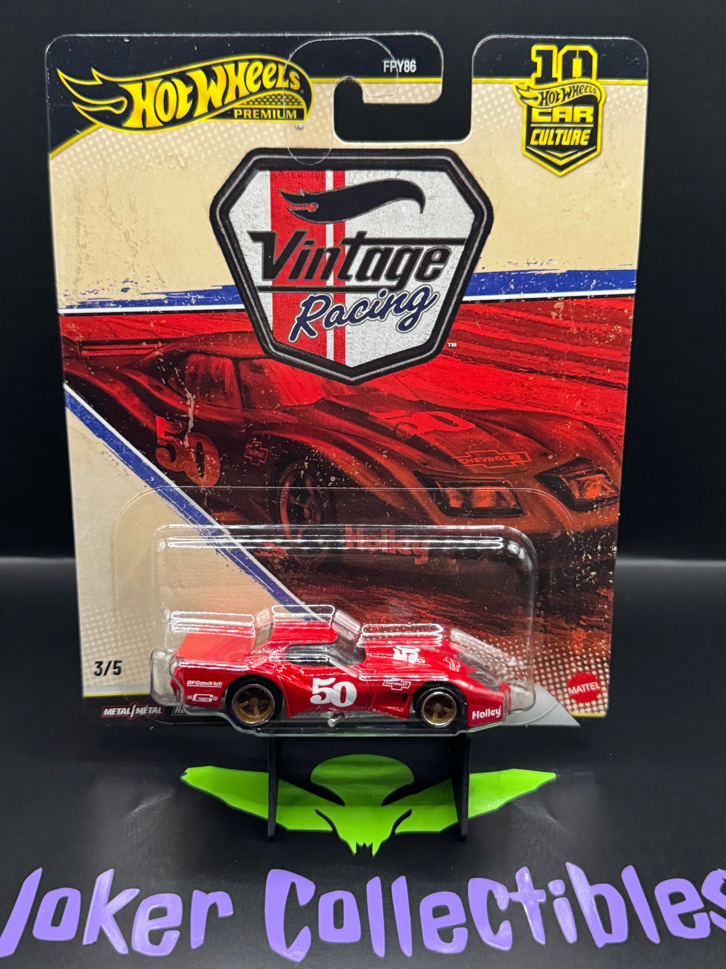 Hot Wheels Premium Car Culture 2026 Vintage Racing '76 Greenwood Corvette # 3/5