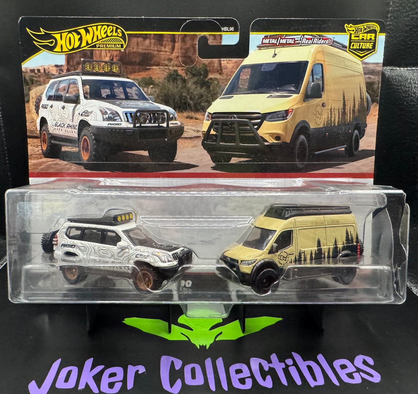 Hot Wheels Premium Car Culture 2 Pack '05 Toyota Land Cruiser Prado & Mercedes-Benz Sprinter Tourer