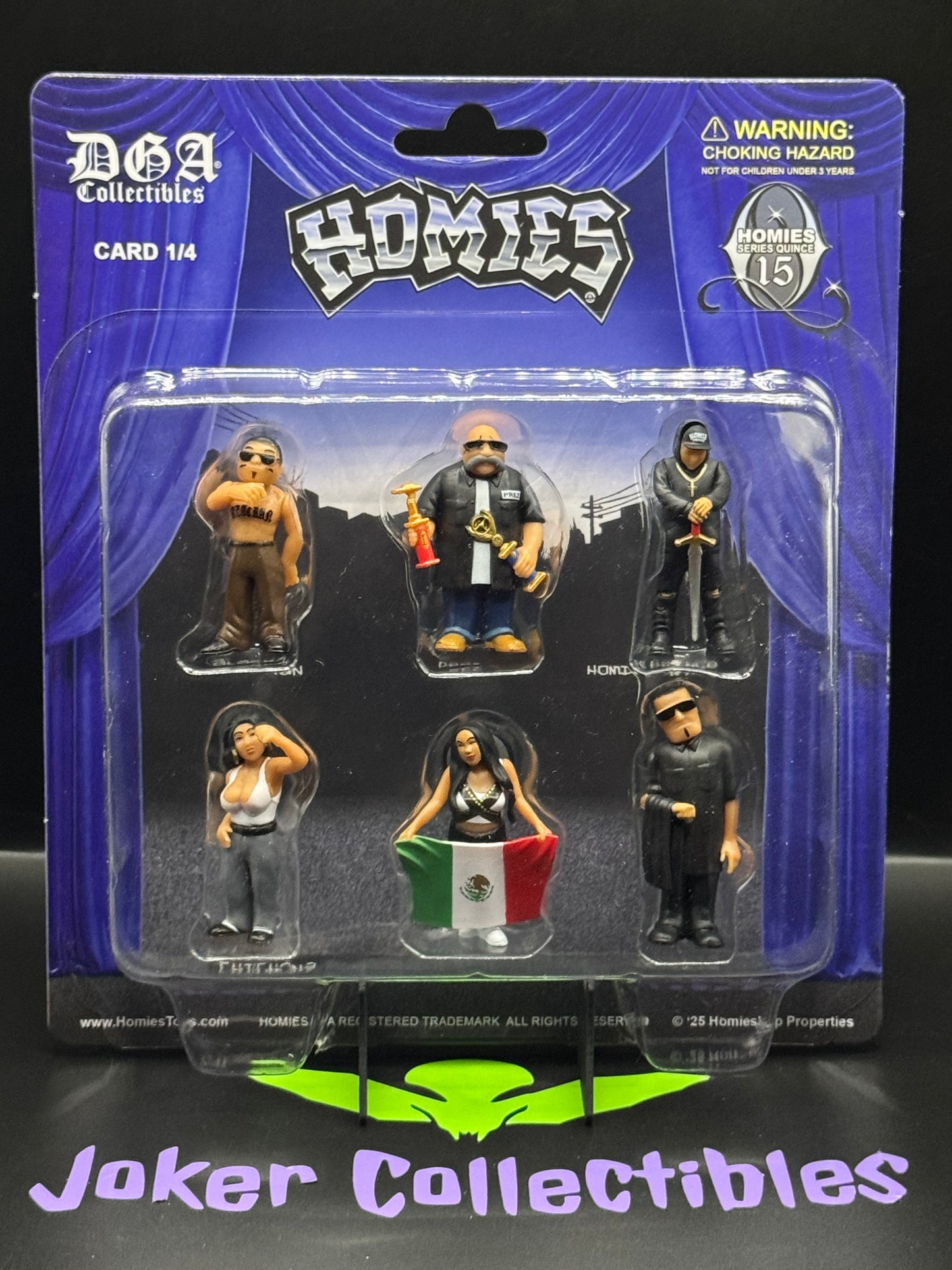 DGA Collectibles Homies Figures 1.75″ Series 15 Quince Set of 6 Figures Card 1/4