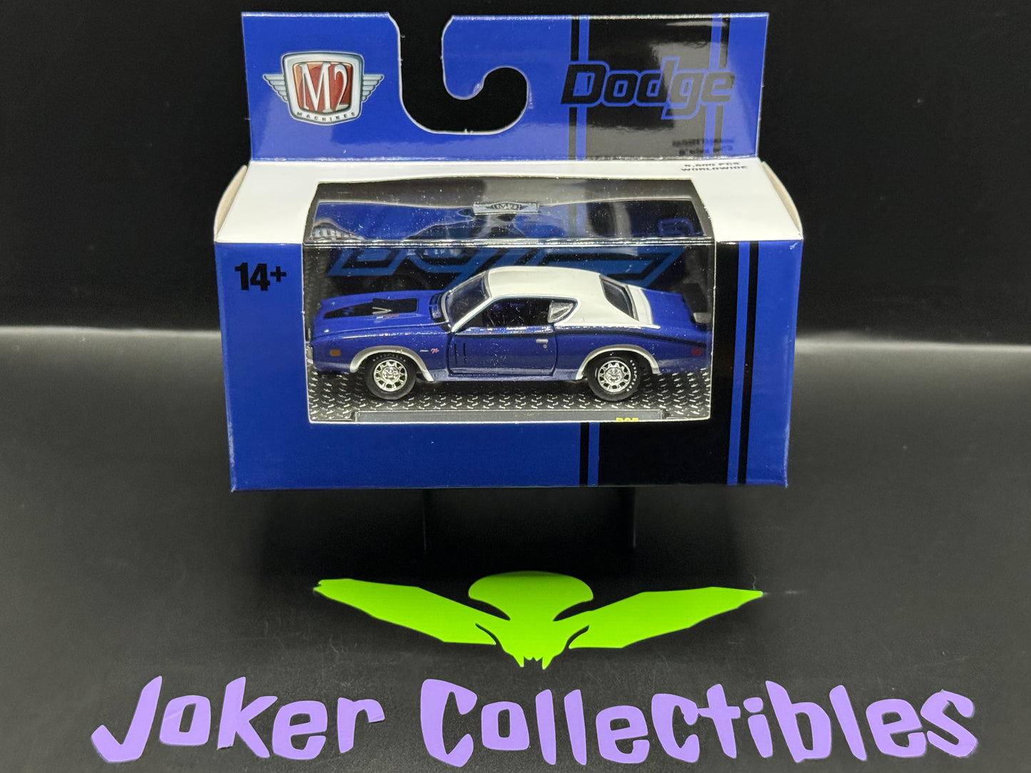 M2 Machines Detroit-Muscle Blue 1971 Dodge Charger R/T 440 6-Pack R95 26-15