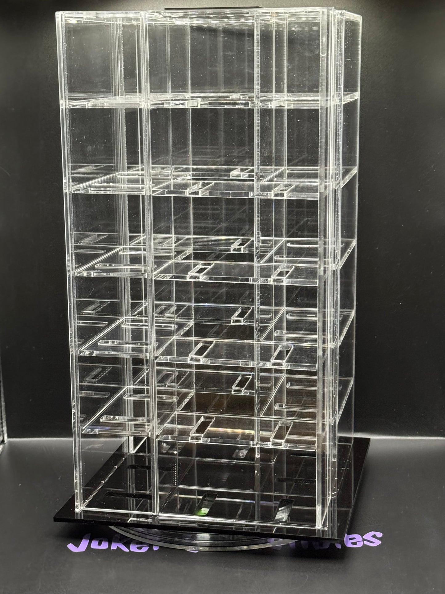 1:64 24-Car Spinning Desk Top Collector Display Case with Wheel Cut Outs