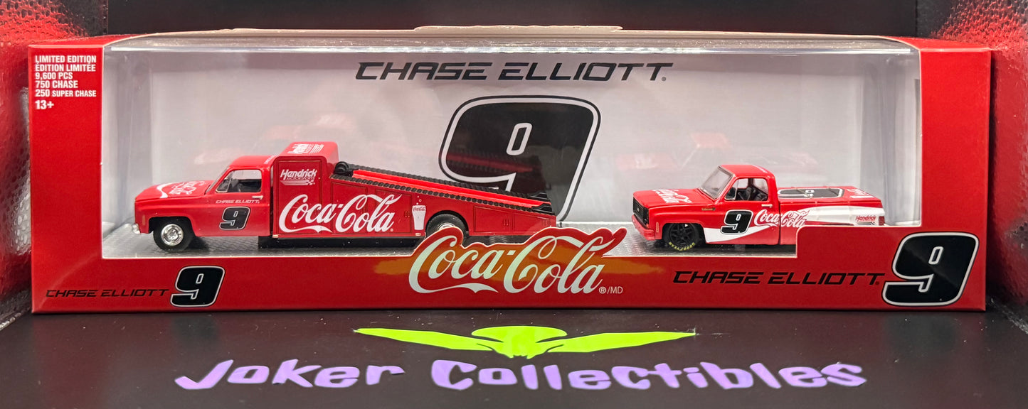 M2 Machines Auto-Haulers 1973 Chevrolet Wedge Truck & 1973 Chevrolet Cheyenne Super 10 S04 26-01 Chase Elliott