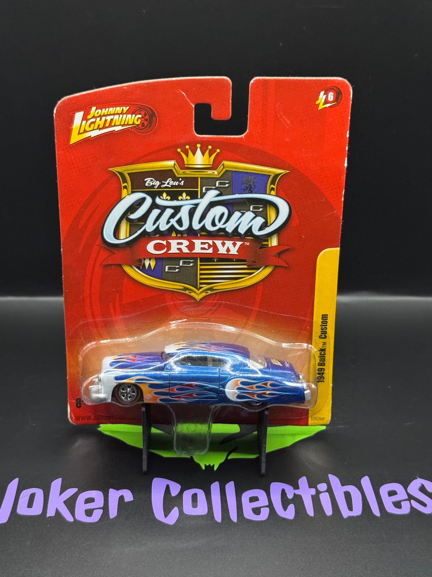 Johnny Lightning Short Card Big Lou's Custom Crew Blue 1949 Buick Custom Release 6